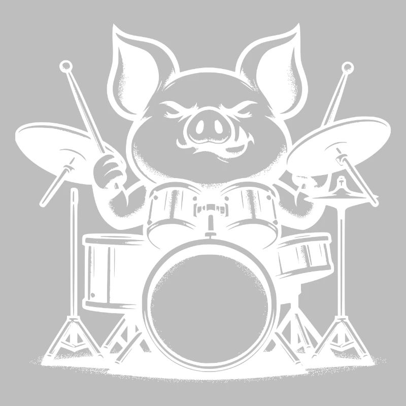 Conception de batterie de cochon drôle