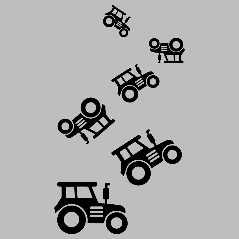 Tractor icon silhouette