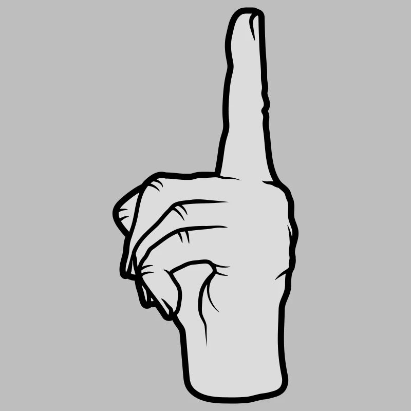 Finger points up