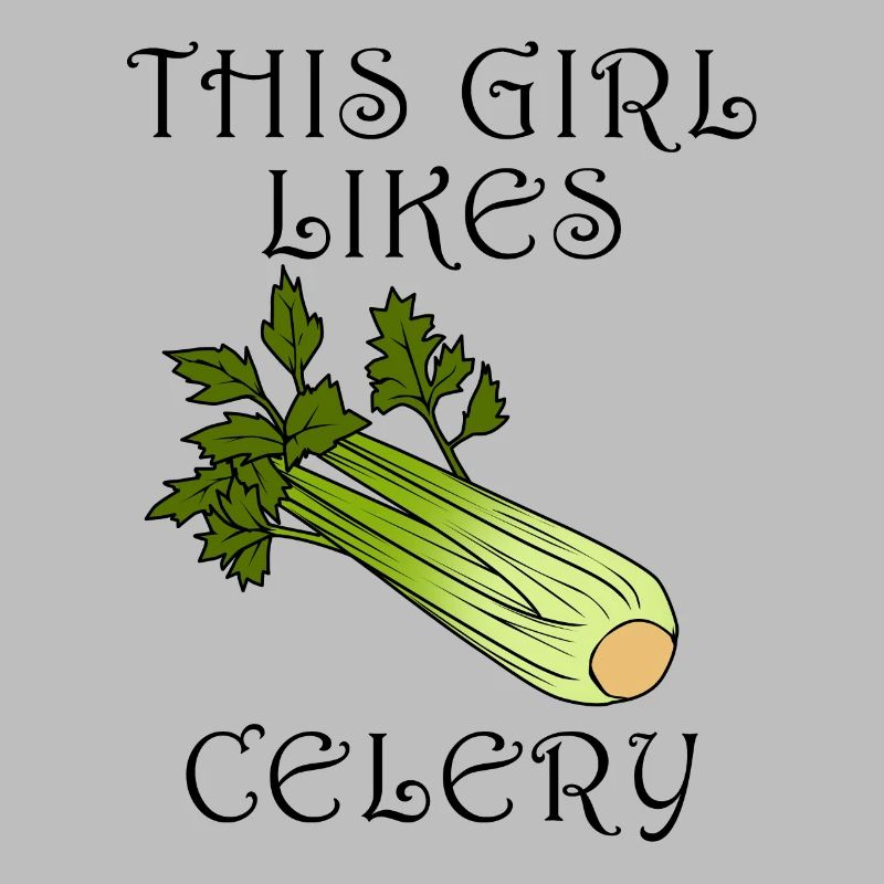 Fille mangeant du céleri, citation ironique,