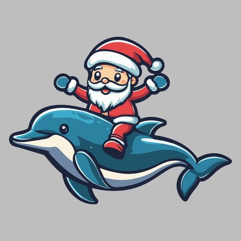 Delfin Weihnachtsmann