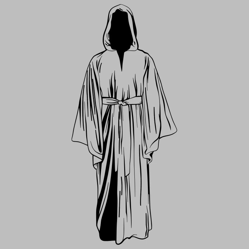Mönch Illustration Linear