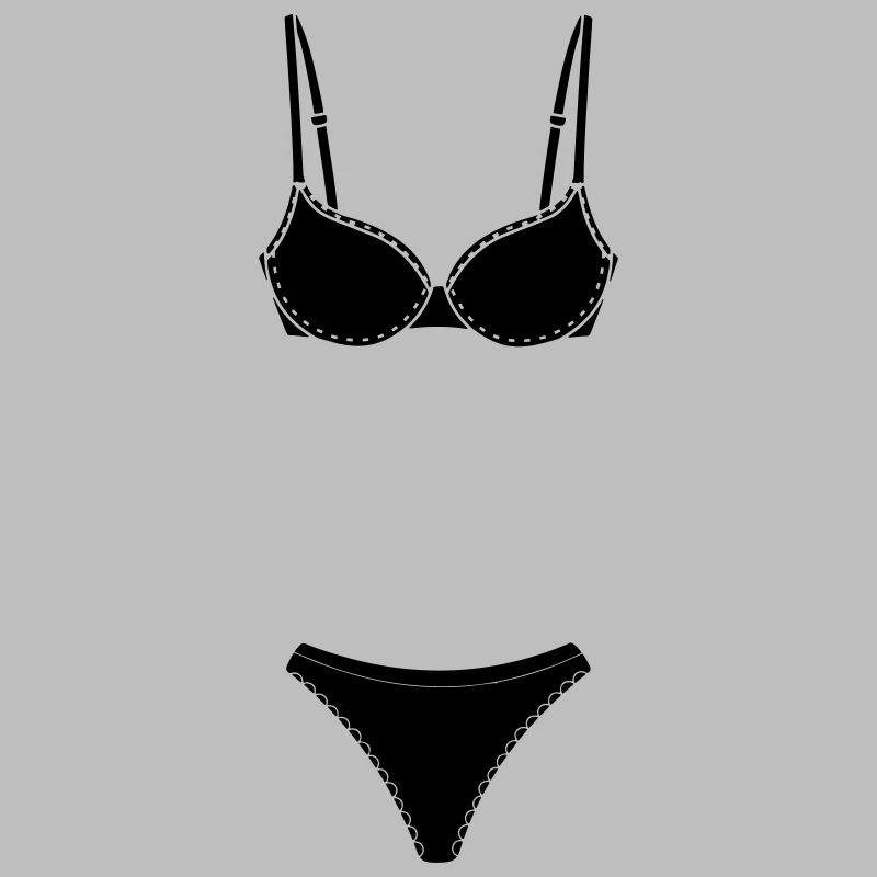 Dessous- oder Bekini-Logo für Geschäft oder Marktstand