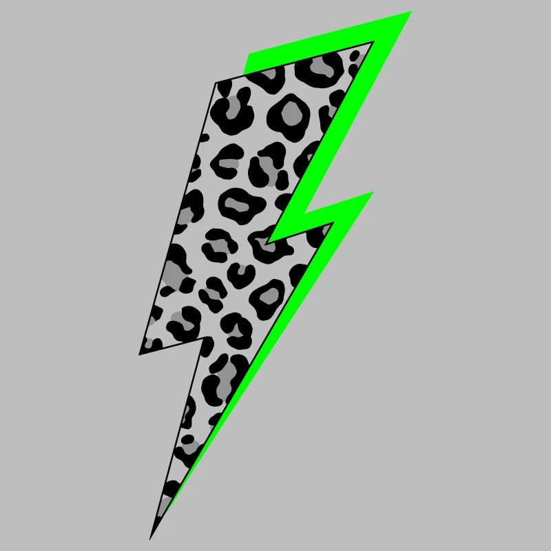 Lightning Leopard Pattern with Neon Shadow