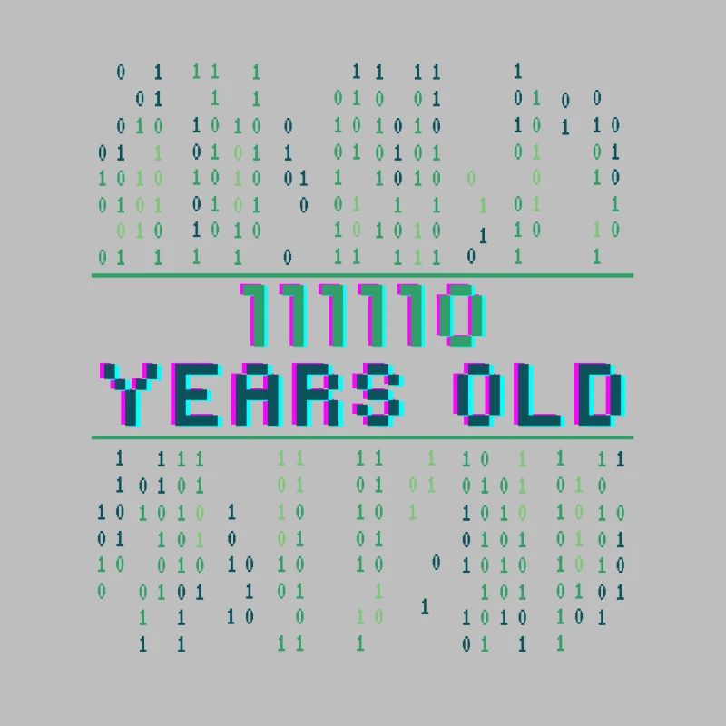 62. Geburtstag 62 Jahre alt Binärcode Coder