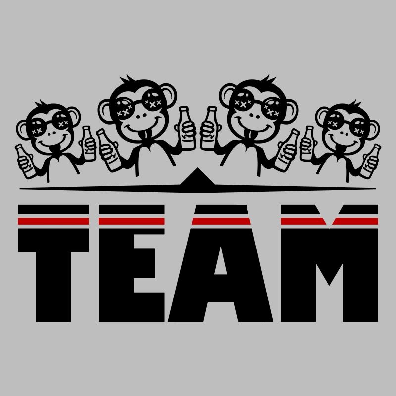 Affe Bier Team Drinking