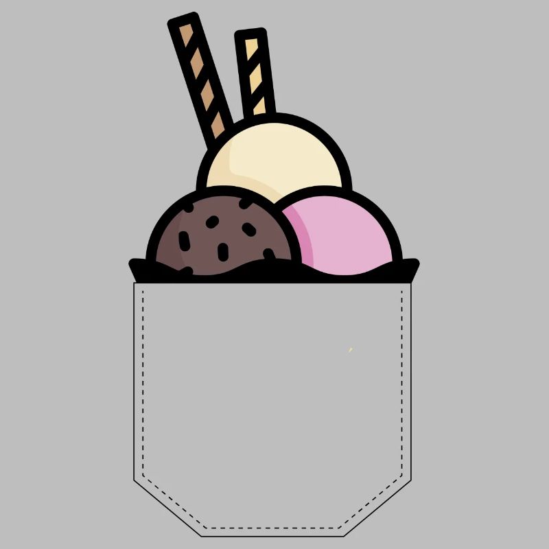 Brusttasche Eisbecher Geschenk Idee