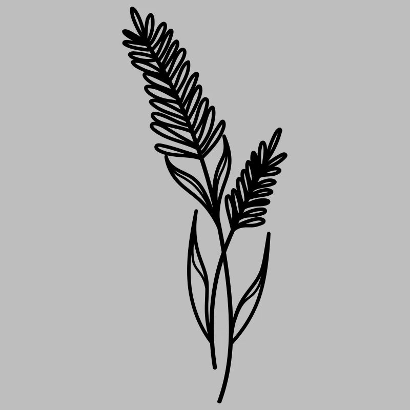 Wilde Blume boho line art