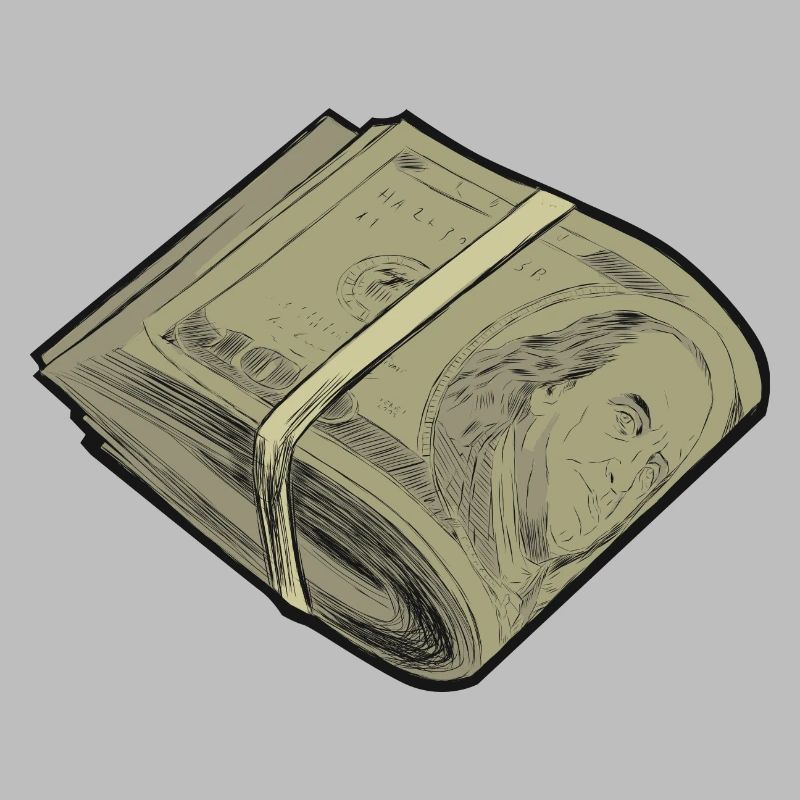 Conception de paquet de devises dollar roll