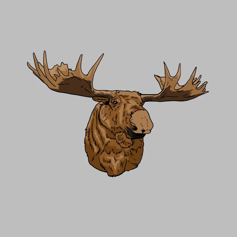 Hell brauner Elch mit kräftigen Geweih Geschenk