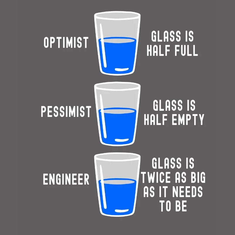 Engineer Glass Half Full Half Empty Funny Engineer