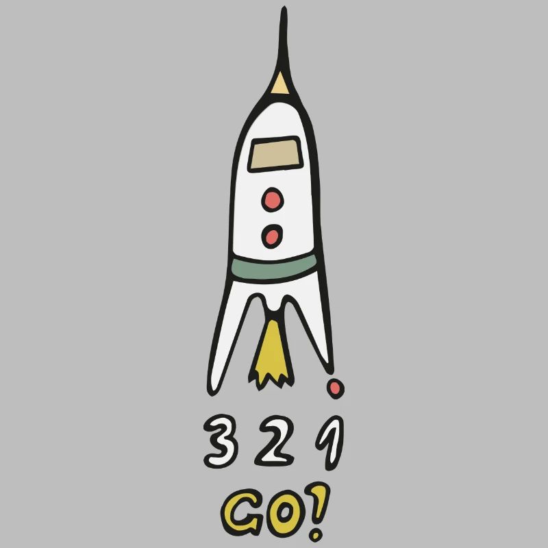 Fusée spatiale 3 2 1 Go !