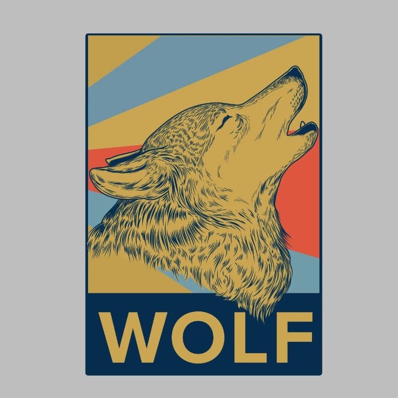 Wolf Schaf Geschenk Tier Raubtier bunt Werwolf