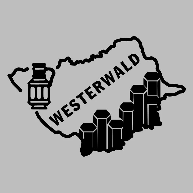 Souvenir de pot en argile de colonne de basalte du district de Westerwald
