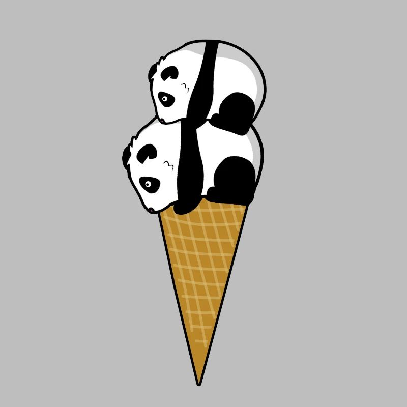 Lustiger Panda Eisbär Eis Geschenk