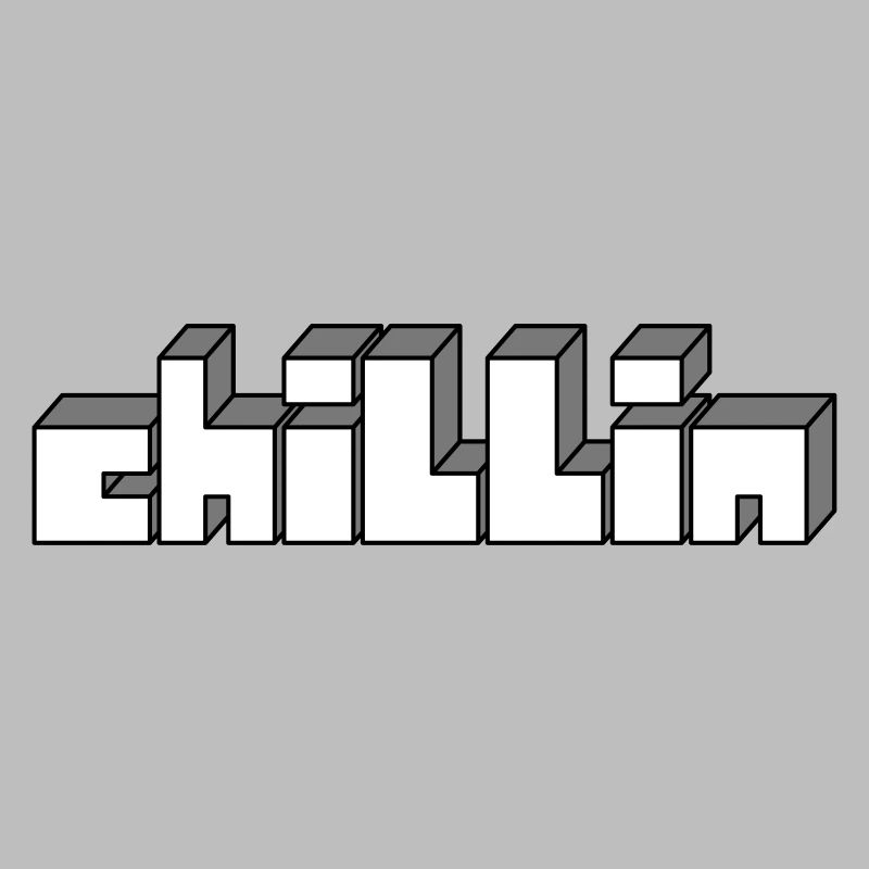 Nur ein einfaches geometrisches einfaches Chillin-Graffiti