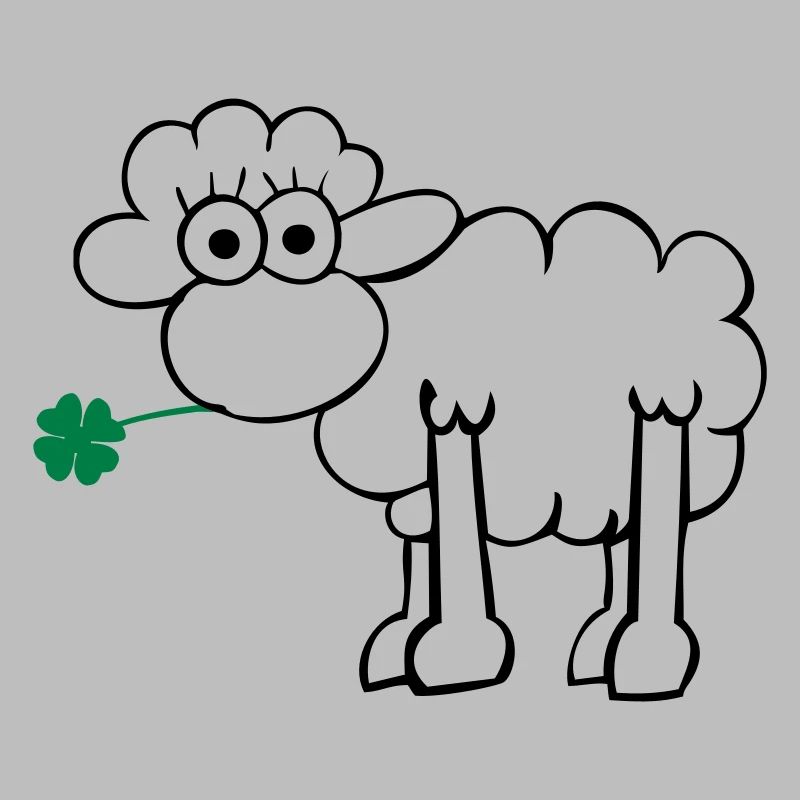 Les moutons avec du trèfle