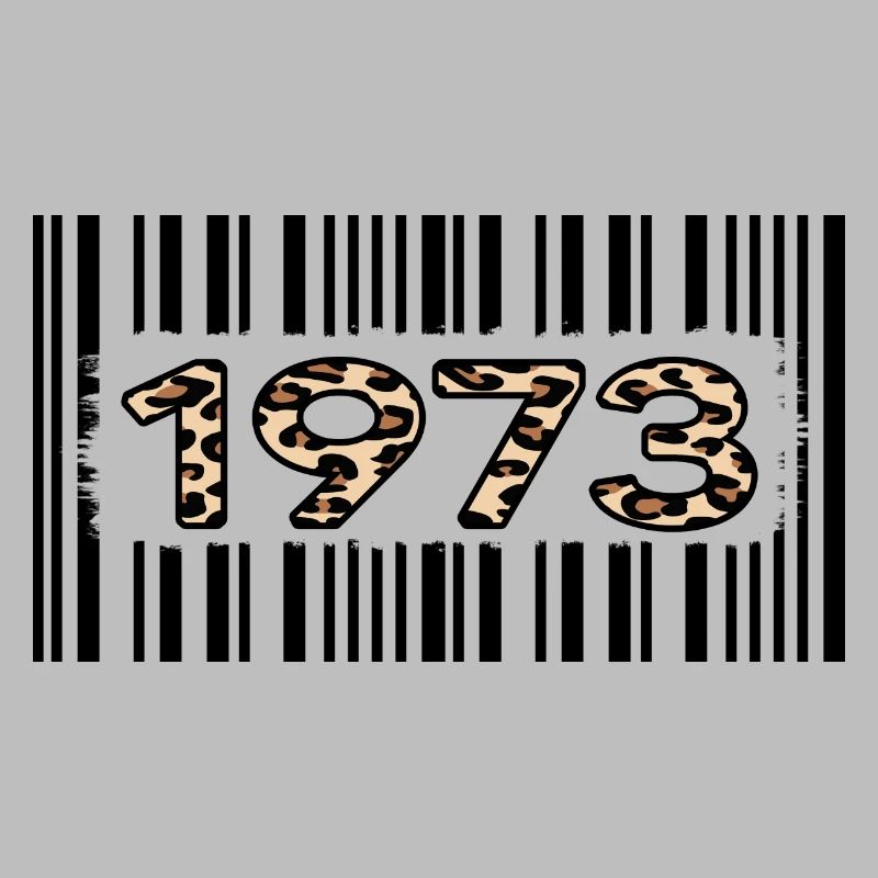 1973 anniversaire 49 ans code-barres léopard