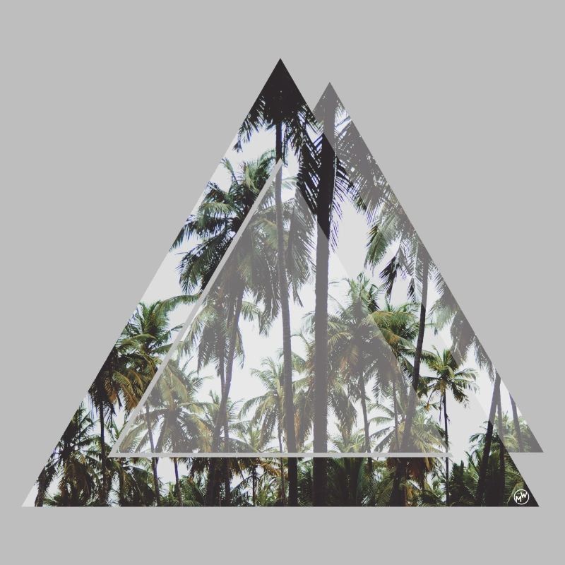 Triangular palm trees