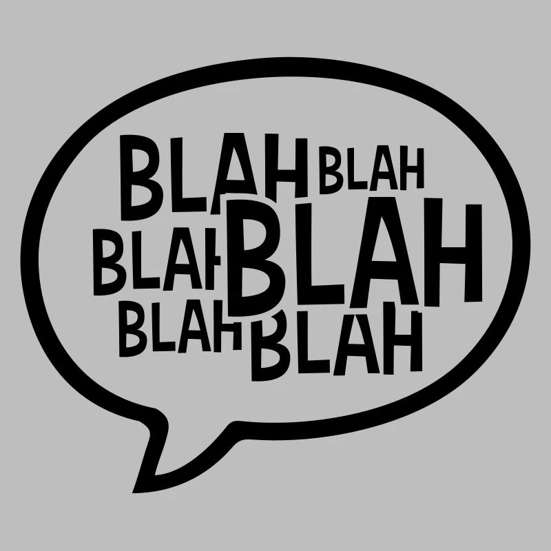 Comic speech bubble blah