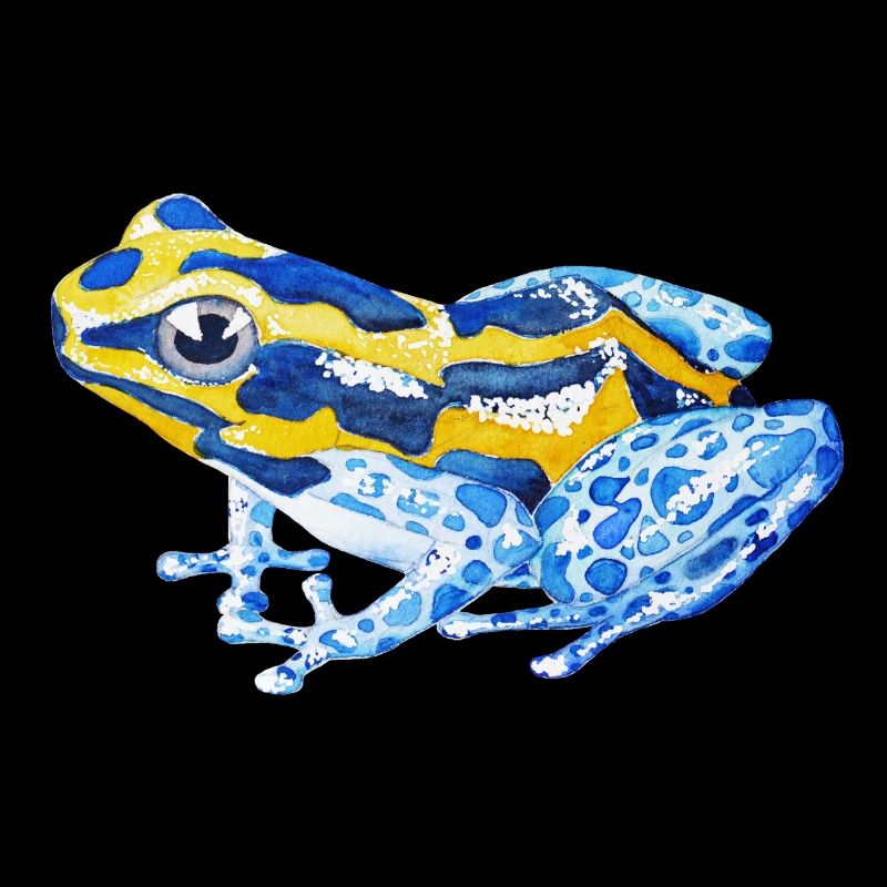 Grenouille bleue de la forêt tropicale