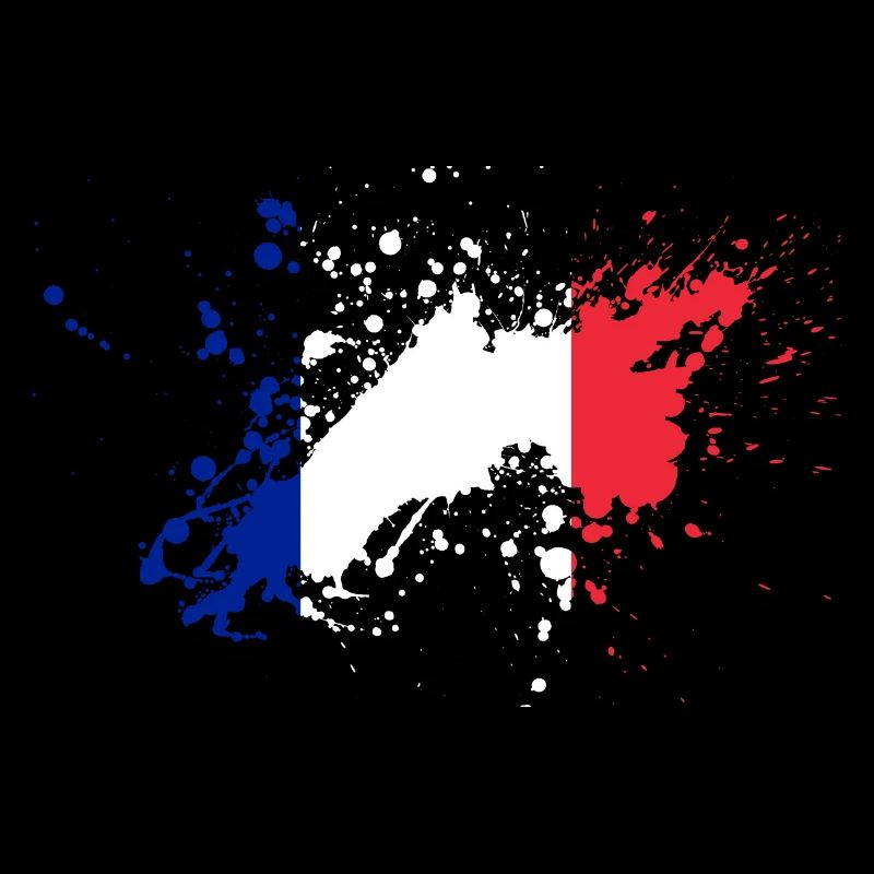 Frankreich Flagge Klecks