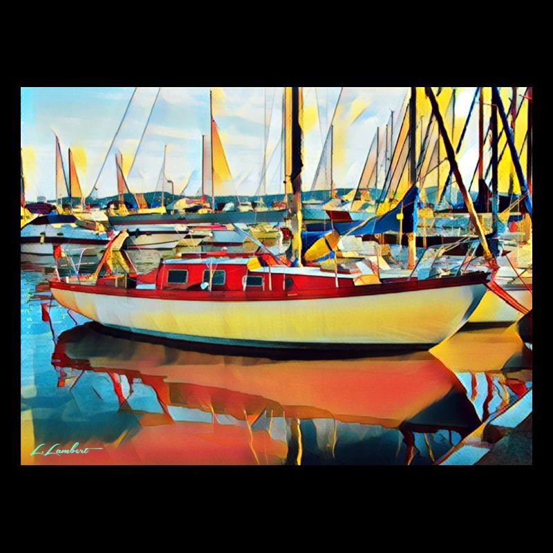 Segelboot am Ponton