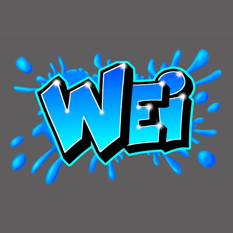 WEI splash Blue Graffiti Made by Max the Tagger