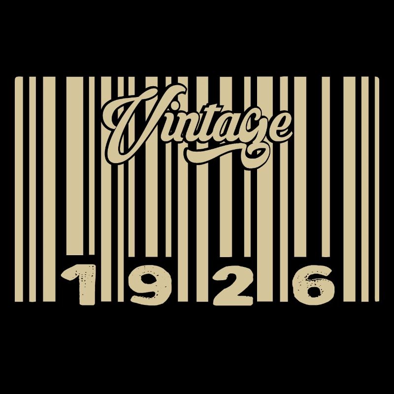 vintage 1926 Code barre 1926: Année 2025.