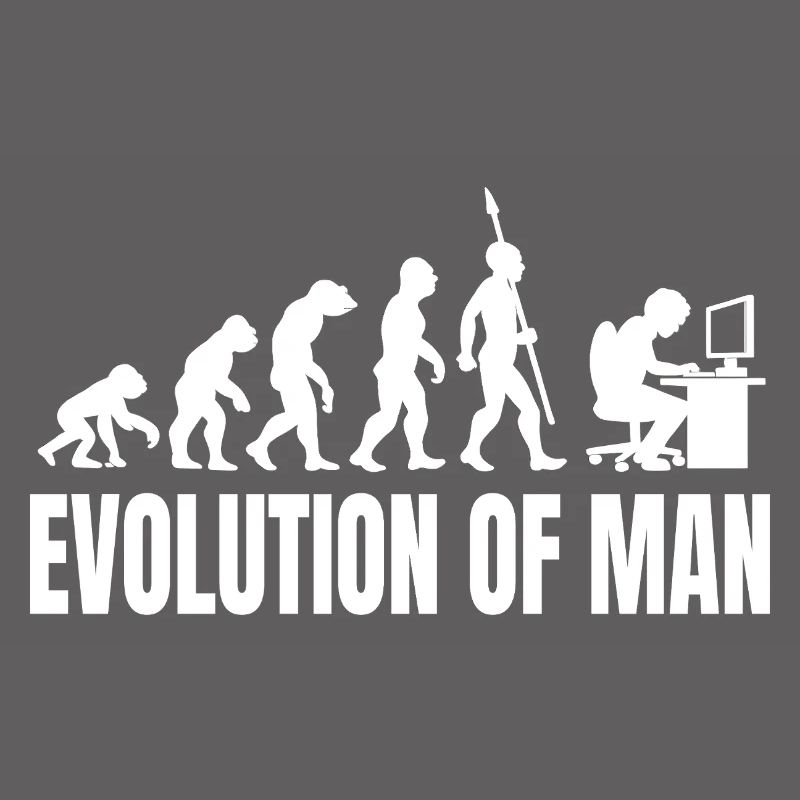 Programmer Computer Freak Evolution Retro