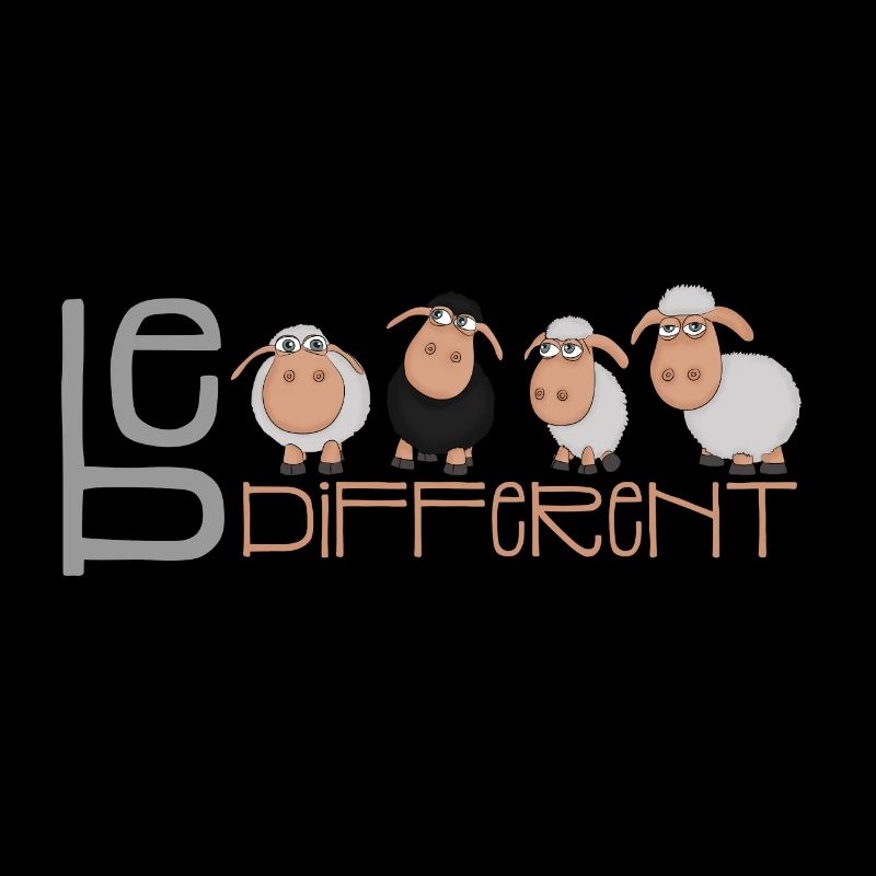 Kleine Be different Schafe - Einzigartig & anders