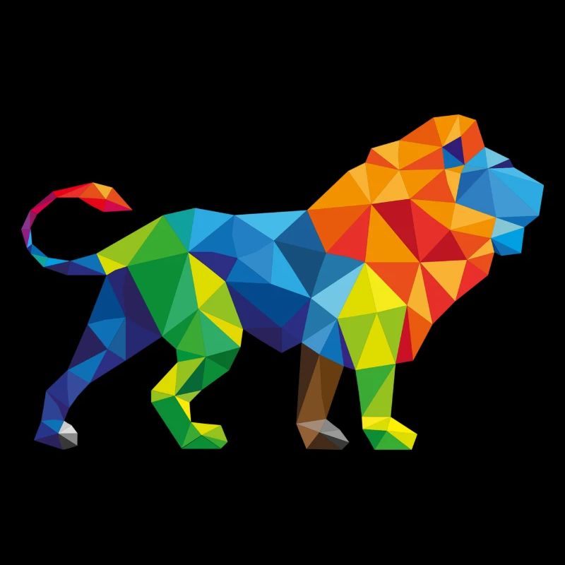 Lion coloré - Triangle activité