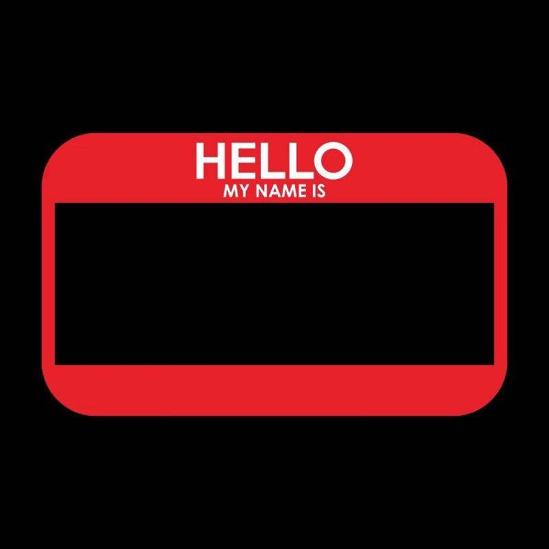blank name tag