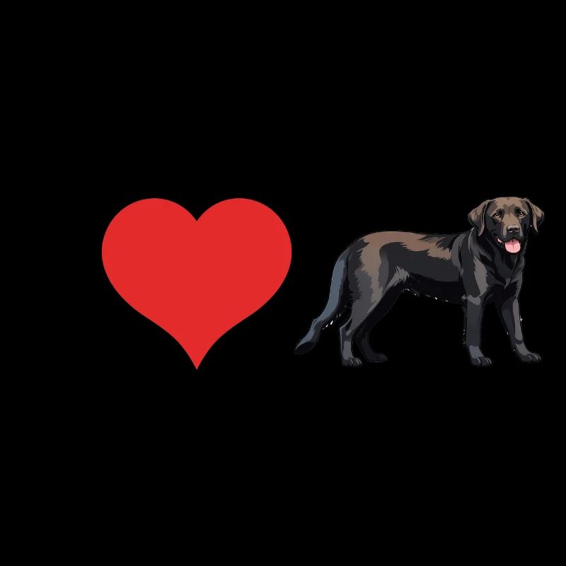 J’aime le Labrador - Conception de chien de compagnie