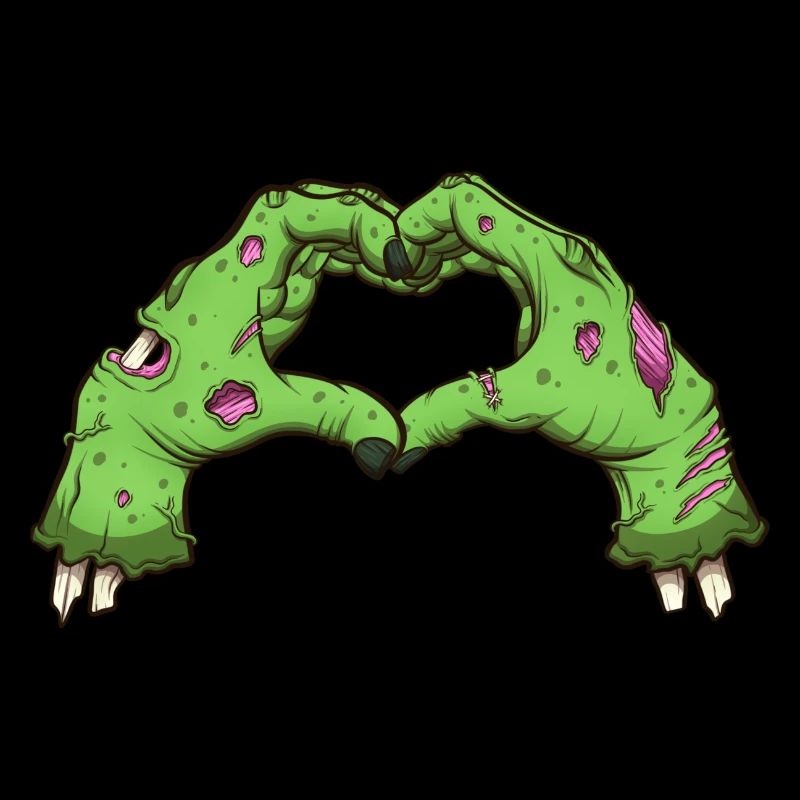 Mains de zombies de la Saint-Valentin