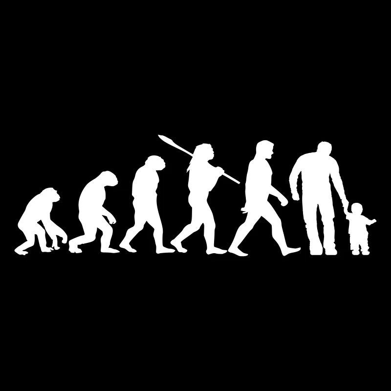 Vater Evolution Sohn Tochter Kind | Geschenkidee