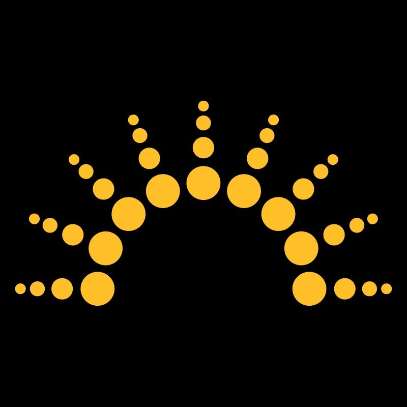 Demi-cercle cercles points logo Sun