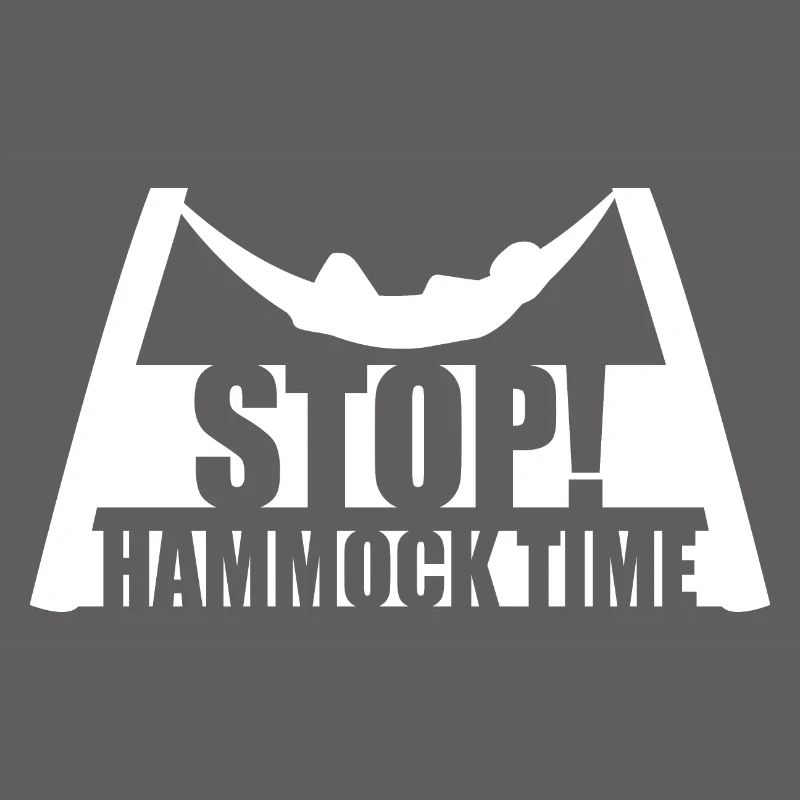 Funny Stop Hammock Time Relaxing Sleeping Camping