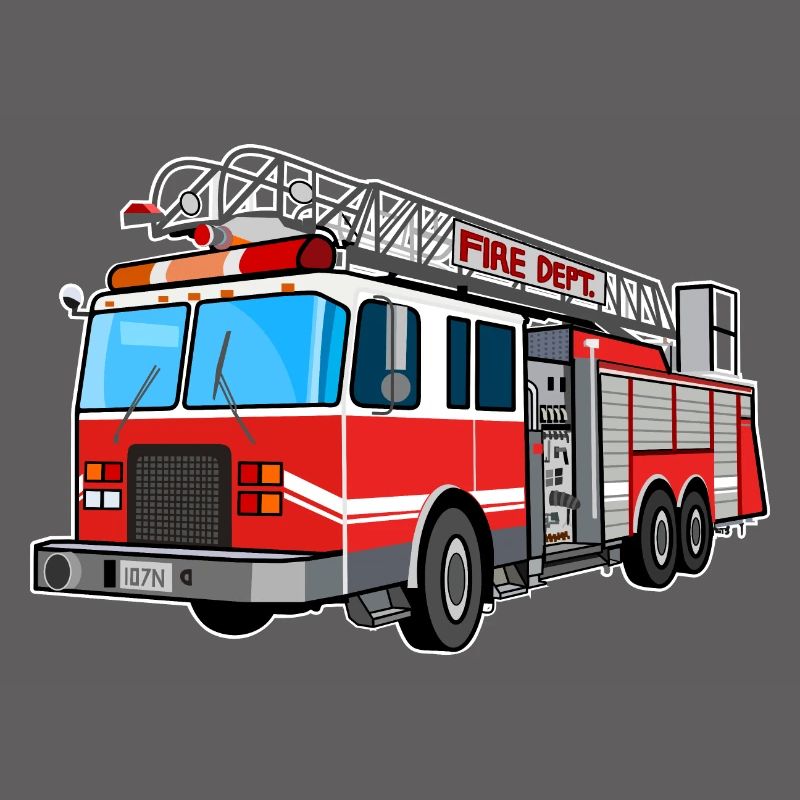 Fire brigade, fire engine, firefighter, extinguish
