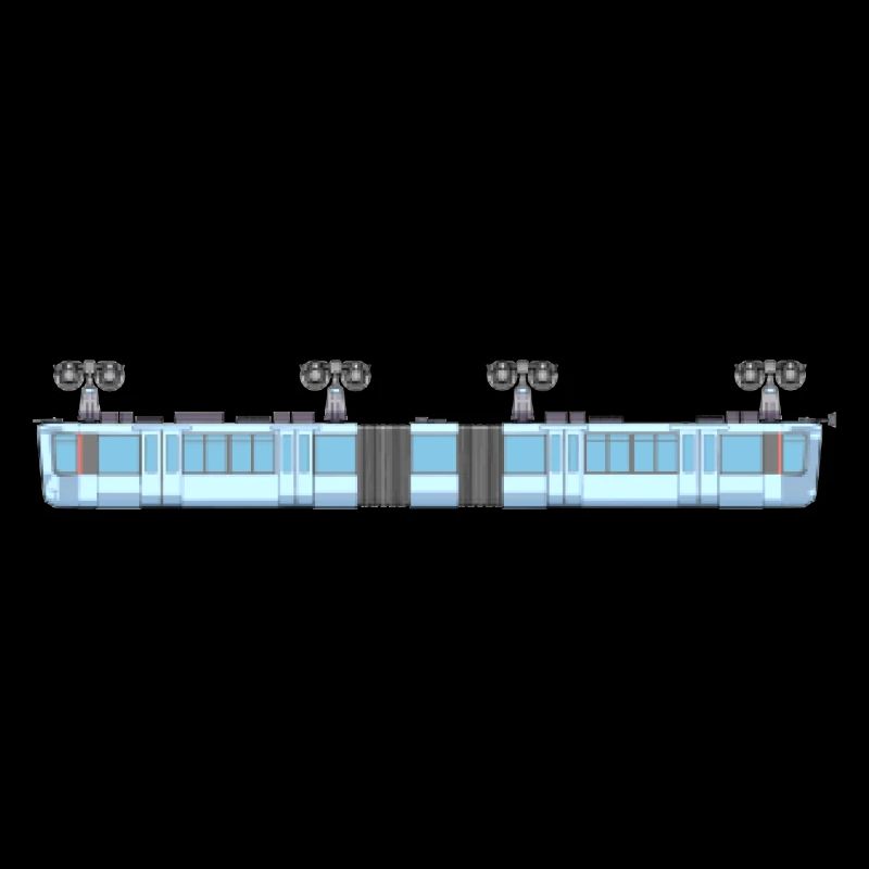 Schwebebahn lang pixelart