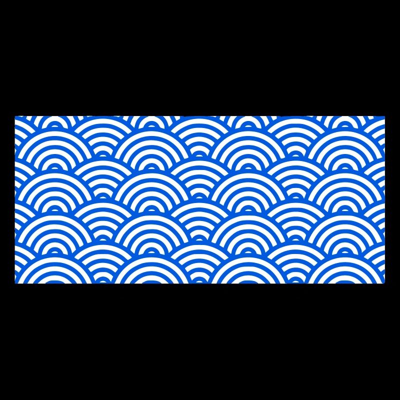Blue Sushi Waves Pattern