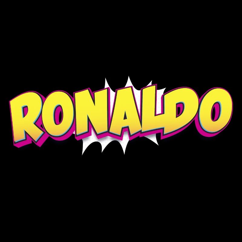 Ronald Benutzerdefinierter Name Comic-Buch-Stil Pop-Art,