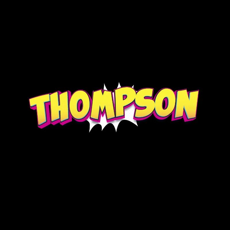 Thompson benutzerdefinierter Name Comic-Buch-Stil Pop-Art,