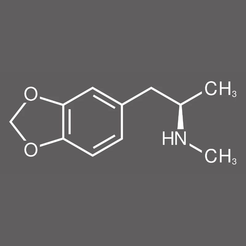 MDMA ecstasy molecule structural formula