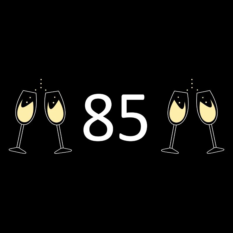 85e anniversaire 85 ans 85 Numéro 85 Blanc
