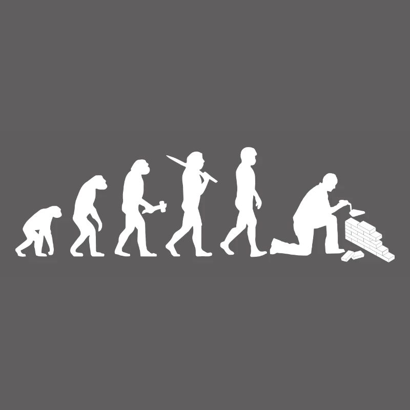 Mason evolution masonry construction worker gift