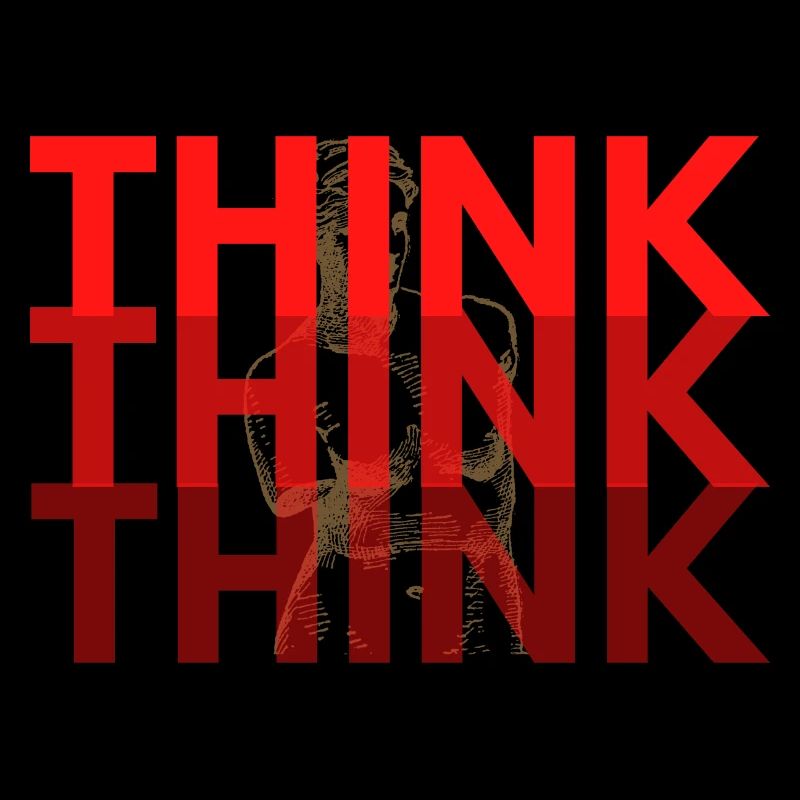 Typographie Superposée Red Think