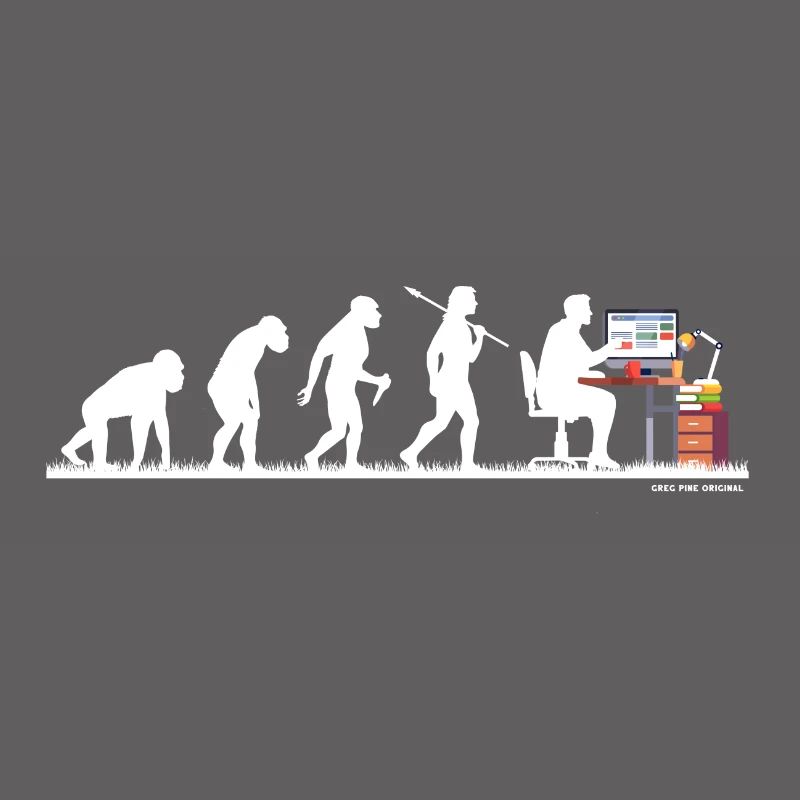 Evolution Nerd Geek Hacker Coder Programmer