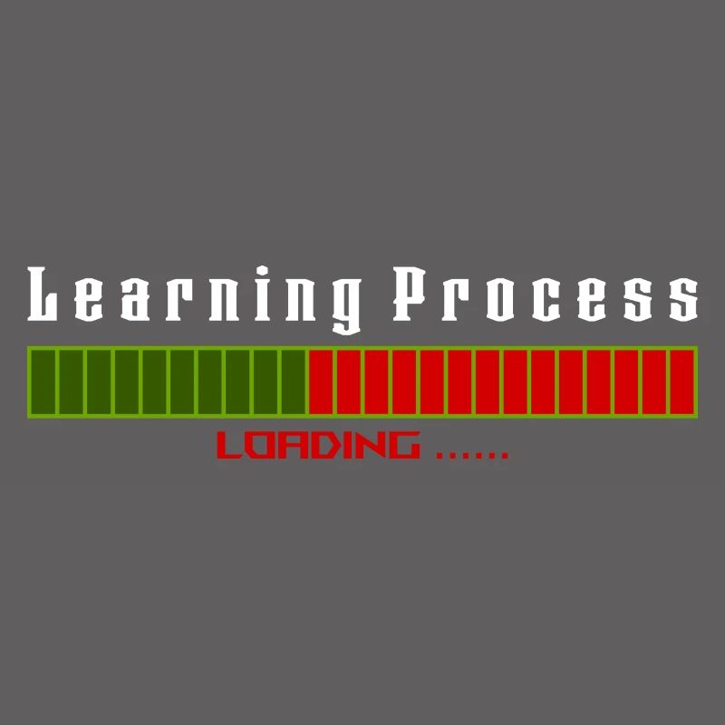 Learning Process Loading black shirt
