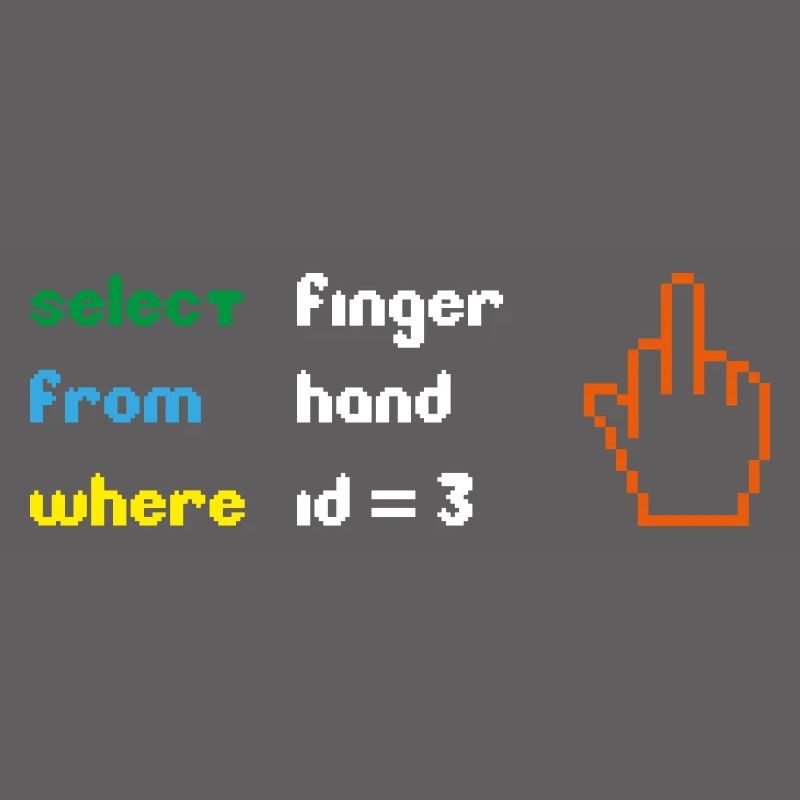 Funny SQL Query: 8-Bit Middle Finger for Geeks